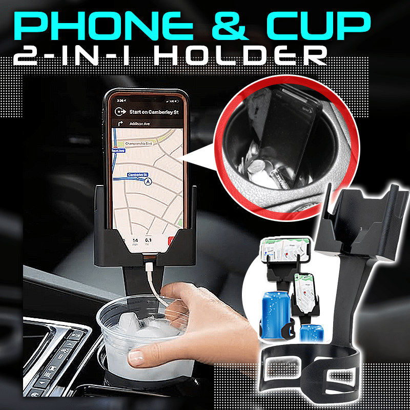 2-in-1 Car Phone and Cup Holder