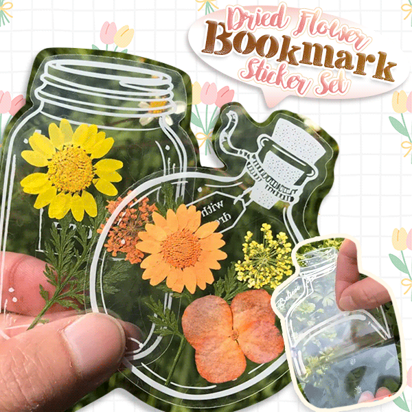 Easy-press Dried Flower Bookmark Sticker Set (20pcs) – Koofashion